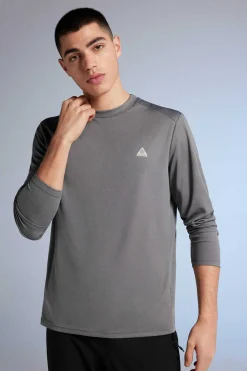 Springfield Camisola Oudoor De Manga Comprida Cinza New