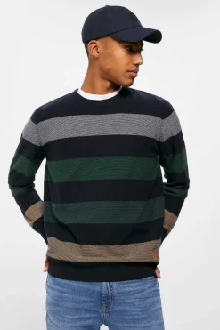 Springfield Camisola Riscas Cor Azul Aco Clearance