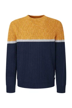 Pepe Jeans Camisola Tecido Combinado Marinho Discount