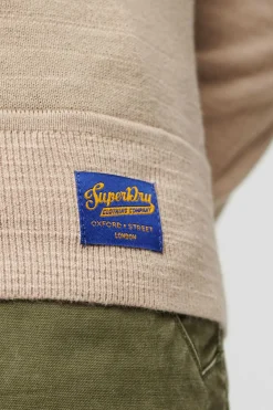 Superdry Camisola Tingida Com Gola Redonda Cinza Hot