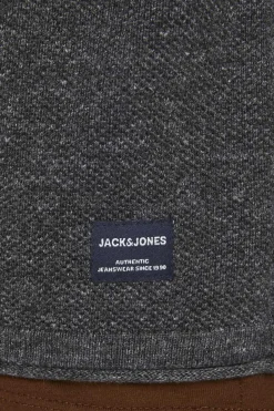 Jack & Jones Cardiga Com Fecho E Capuz Cinza