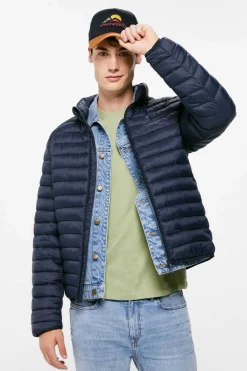 Springfield Casaco Acolchoado Azul Outlet