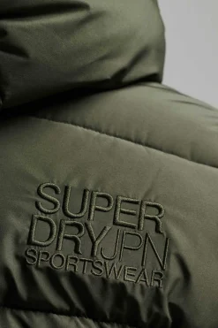 Superdry Casaco Acolchoado Com Capuz Sports Caqui Escuro Best