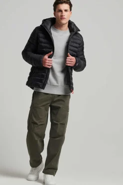 Superdry Casaco Acolchoado Com Capuz Fuji Sport Preto Discount