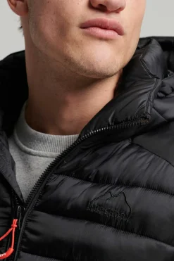 Superdry Casaco Acolchoado Com Capuz Fuji Sport Preto Discount