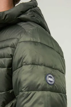 Jack & Jones Casaco Acolchoado Tipo Puffer Com Capuz Verde Clearance