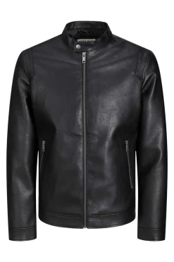 Jack & Jones Casaco Biker Efeito Pele Preto New