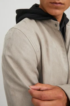 Jack & Jones Casaco Biker Efeito Pele Banana Hot