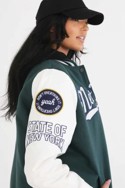 Brave Soul Blusoes E Casacos-Casaco Bomber Combinado Com Bordado