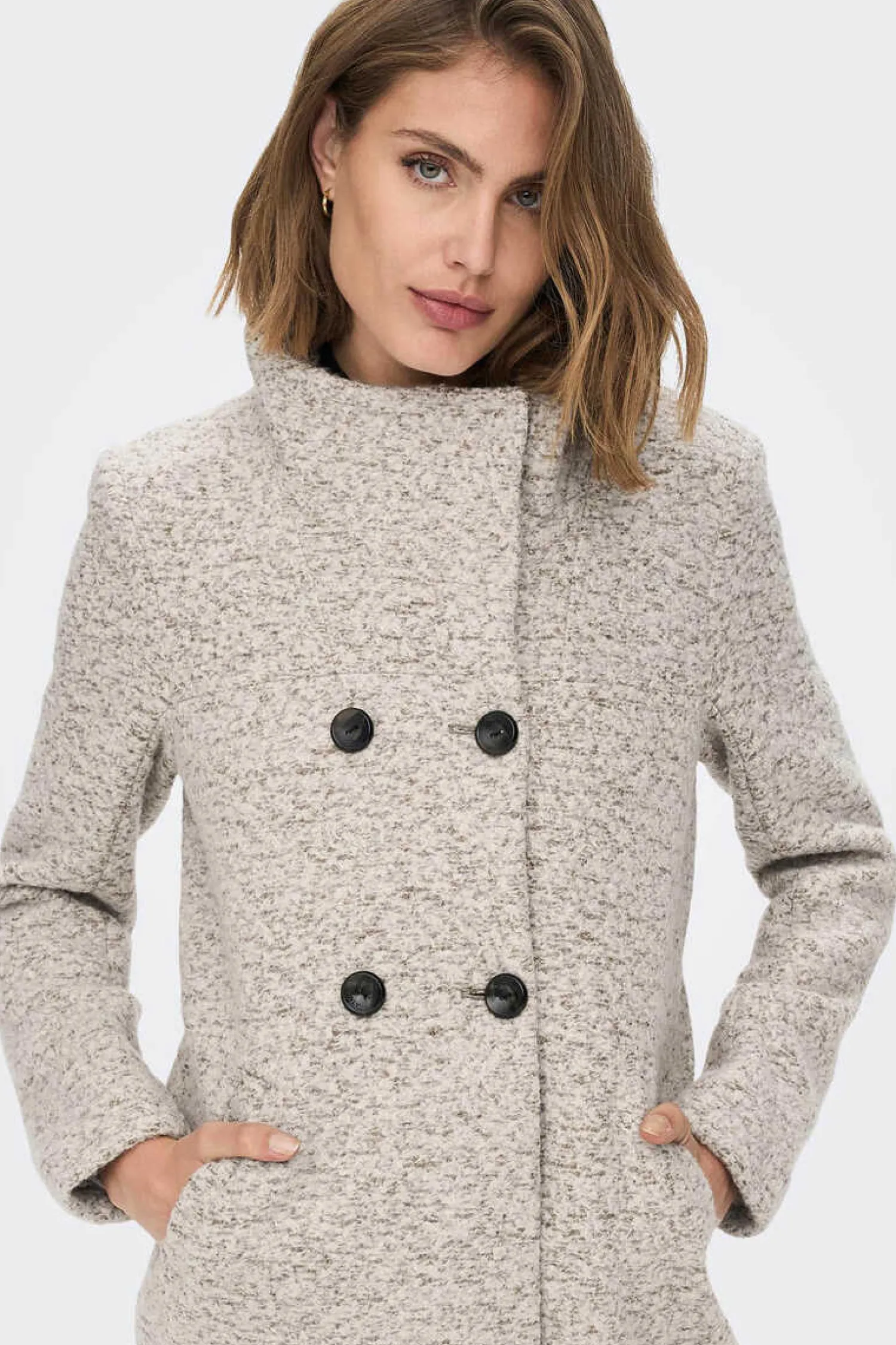 Only Sobretudos E Parkas-Casaco Comprido Com Botoes