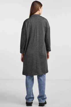 Pieces Blusoes E Casacos-Casaco Comprido De Mulher