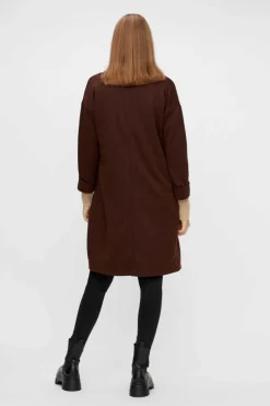 Pieces Blusoes E Casacos-Casaco Comprido De Mulher