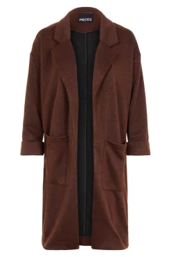 Pieces Blusoes E Casacos-Casaco Comprido De Mulher