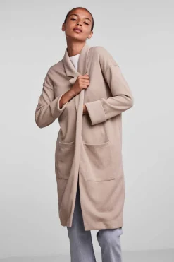 Pieces Blusoes E Casacos-Casaco Comprido De Mulher