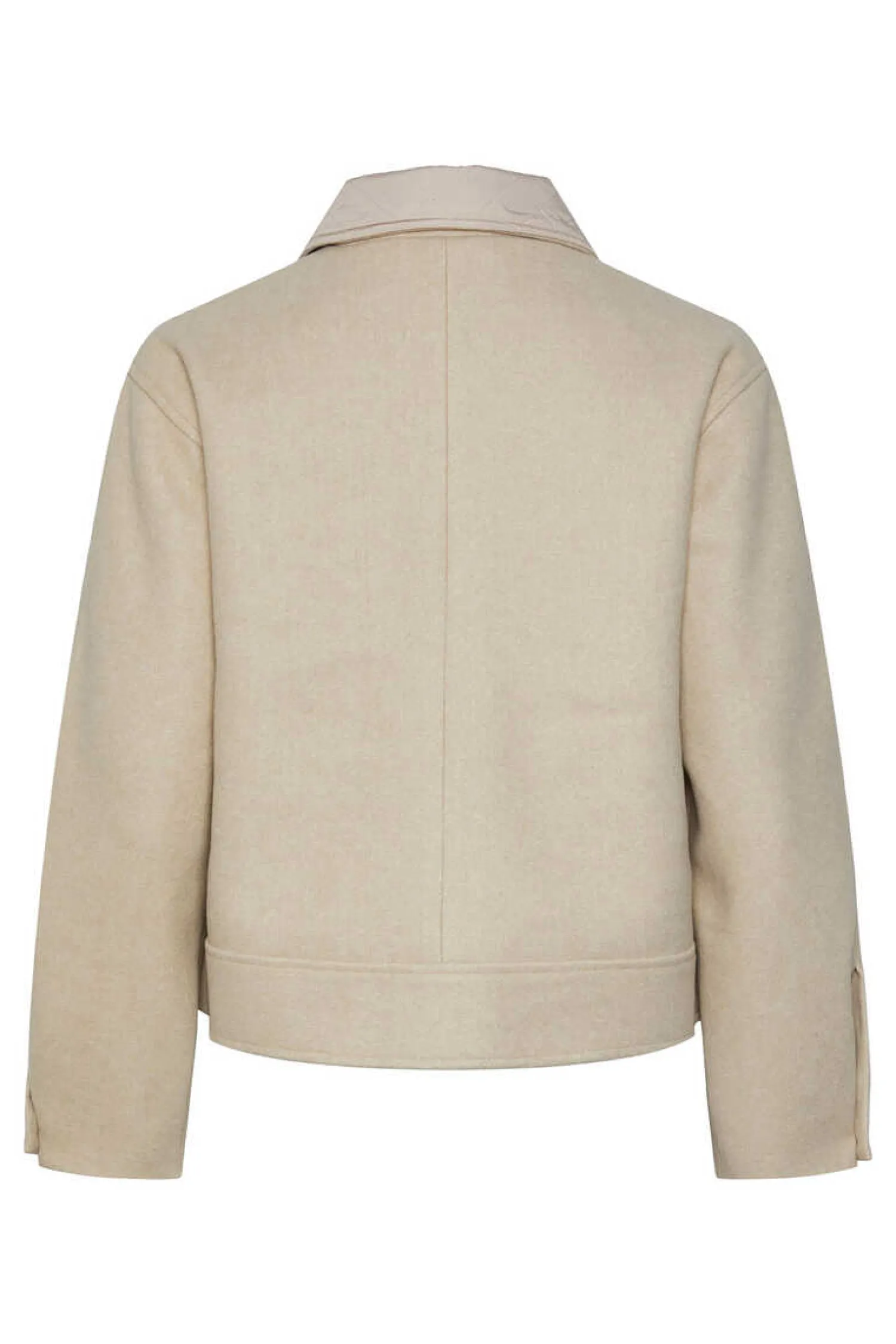 Pieces Blusoes E Casacos-Casaco Curto De Poliester