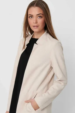 Only Blusoes E Casacos-Casaco De Camurca 3/4