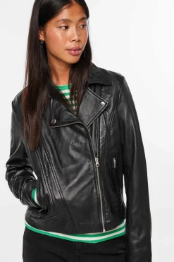 Pieces Blusoes E Casacos-Casaco De Couro