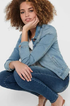 Only Blusoes E Casacos-Casaco De Ganga Curto