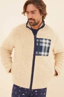 Women'secret Casaco De La Com Bolso Para Homem Beige