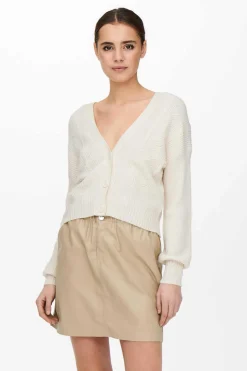 Only Sueteres E Cardigans-Casaco De Malha Botoes