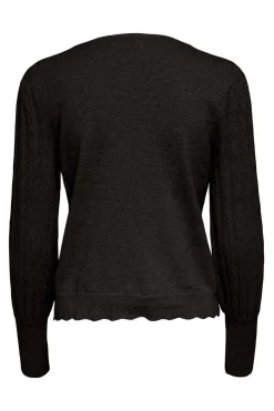 Only Sueteres E Cardigans-Casaco De Malha Com Mangas Bordadas