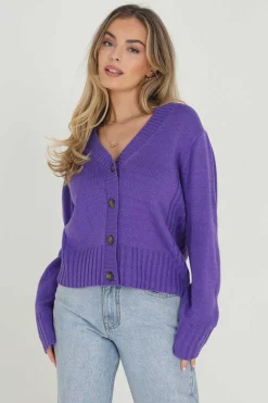 Brave Soul Sueteres E Cardigans-Casaco De Malha Com Quatro Botoes