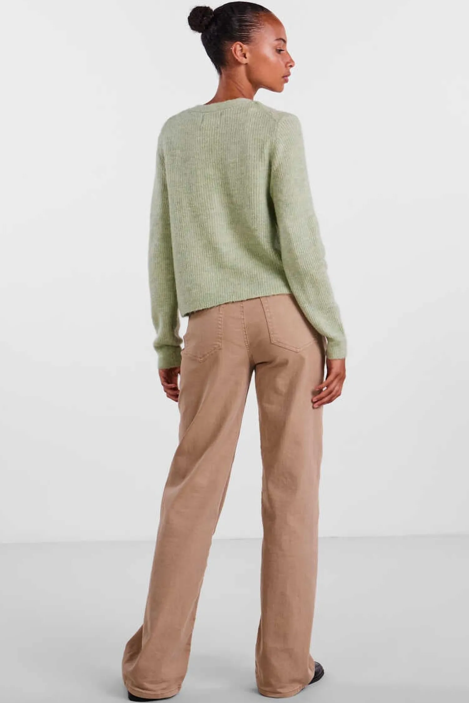 Pieces Blusoes E Casacos-Casaco De Malha Cor Block