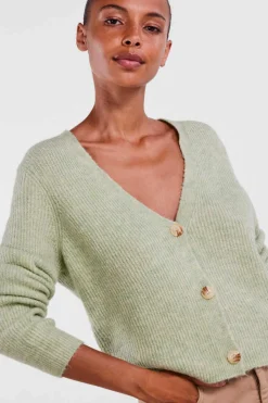 Pieces Blusoes E Casacos-Casaco De Malha Cor Block