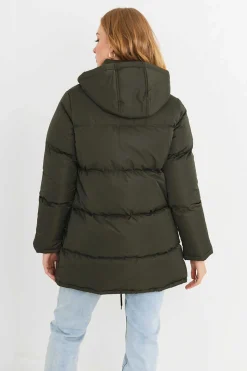 Brave Soul Sobretudos E Parkas-Casaco De Penas Acolchoado Com Capuz