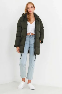 Brave Soul Sobretudos E Parkas-Casaco De Penas Acolchoado Com Capuz