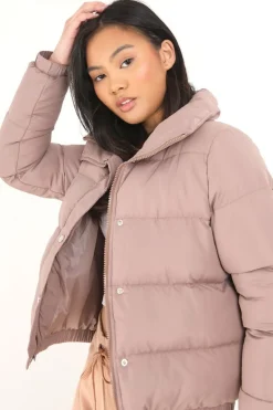 Brave Soul Blusoes E Casacos-Casaco De Penas Acolchoado Automaticos