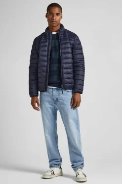 Pepe Jeans Casaco De Penas Acolchoado Marinho Outlet