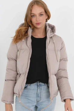 Brave Soul Sobretudos E Parkas-Casaco De Penas Acolchoado Com Capuz