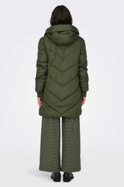 JDY Sobretudos E Parkas-Casaco De Penas Comprido Com Capuz