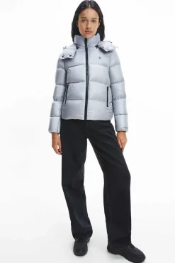 Calvin Klein Blusoes E Casacos-Casaco De Plumas Com Capuz