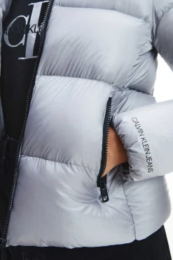 Calvin Klein Blusoes E Casacos-Casaco De Plumas Com Capuz