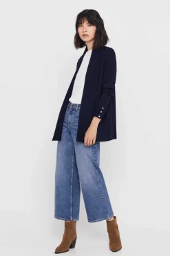 Cortefiel Sueteres E Cardigans-Casaco Gola Xale