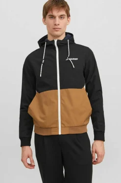 Jack & Jones Casaco Leve Tecnico Com Capuz Preto Sale