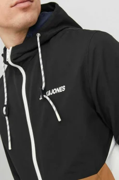 Jack & Jones Casaco Leve Tecnico Com Capuz Preto Sale