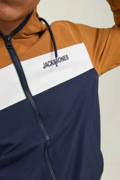 Jack & Jones Casaco Leve Tecnico Com Capuz Castanho Best