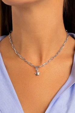 Singularu Bijuteria-Charm Simple Star De Prata
