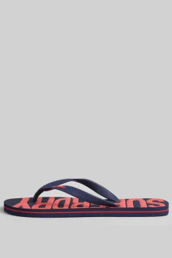 Superdry Chinelos Veganos Com Logo Vintage Logo Marinho New
