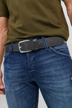 Jack & Jones Cinto De Pele Preto New