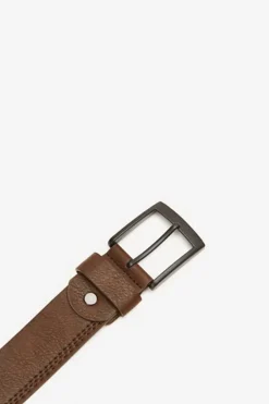 Inside Cinto De Polipele Com Pespontos Castanho Sale