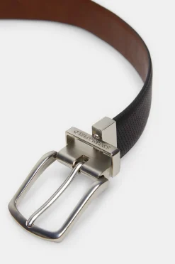 Springfield Cinto Efeito Pele Microperfurada Reversivel Preto Best