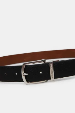 Springfield Cinto Efeito Pele Microperfurada Reversivel Preto Best