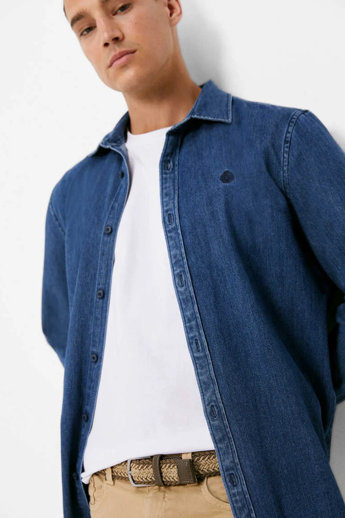 Springfield Cinto Entrancado Bicolor Camel Discount