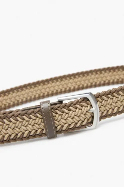 Springfield Cinto Entrancado Bicolor Camel Discount