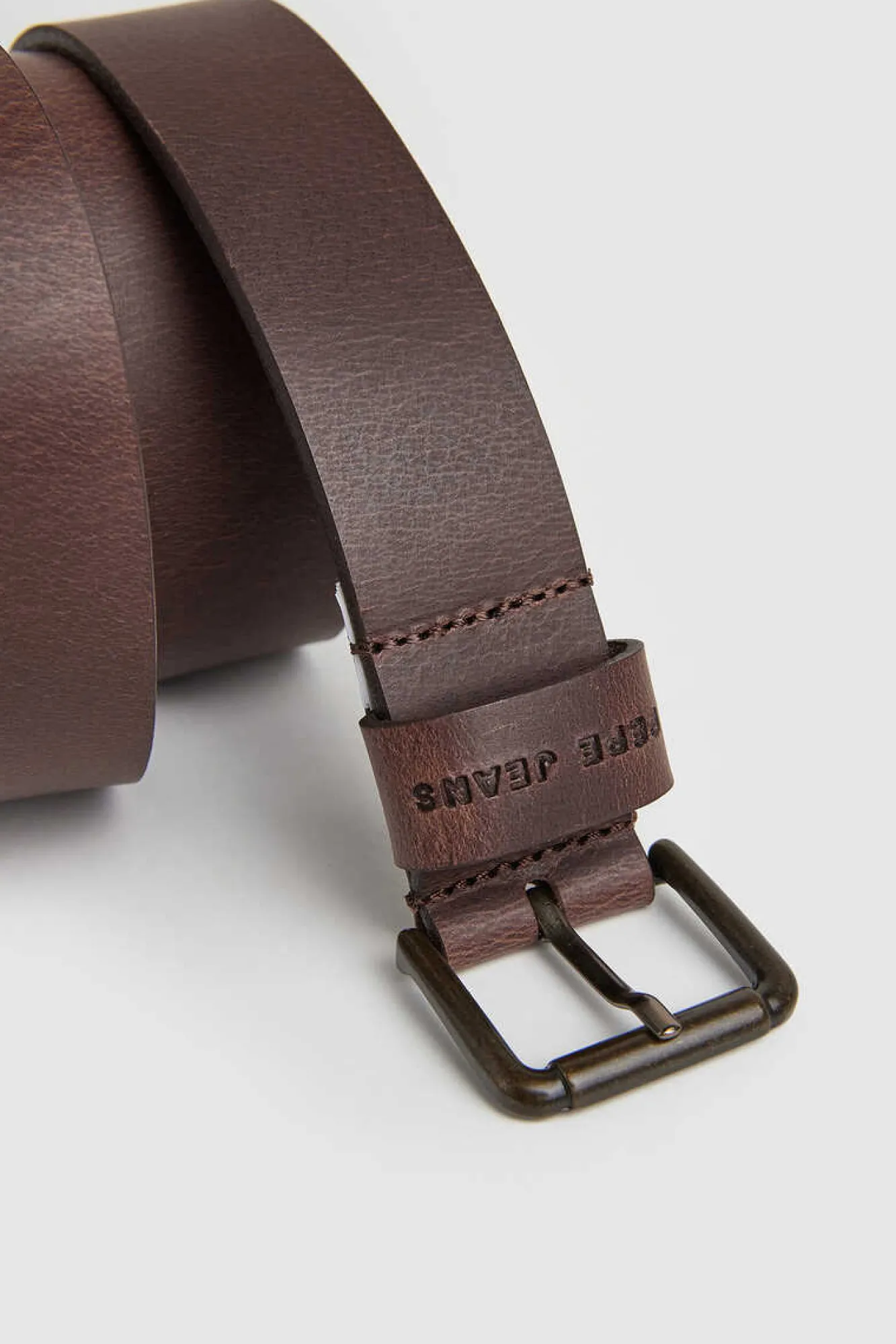 Pepe Jeans Cinto Pele Fivela Metalica Castanho Outlet