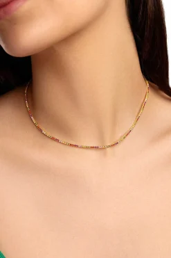 Singularu Bijuteria-Colar Riviere Colors Ouro